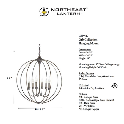 Orb Large Chandelier CH906