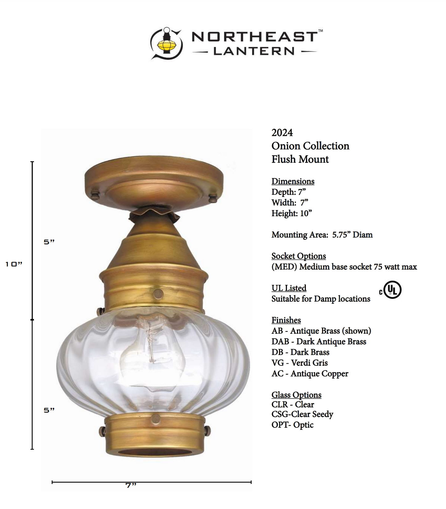 Onion Outdoor Flush Mount 2024