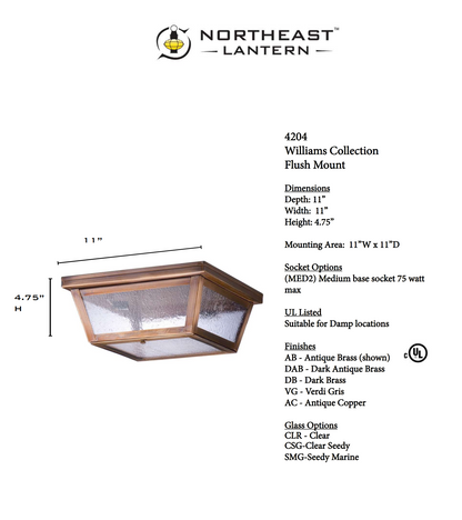 Williams Outdoor Flush Mount 4204