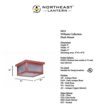 Williams Outdoor Flush Mount 4414
