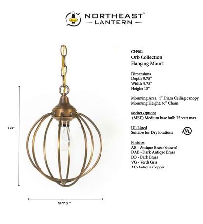 Orb Small Hanging Circle Chandelier CH902